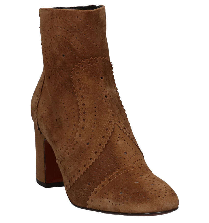 Zinda Bottillons à talons en Vert kaki en nubuck (283722)