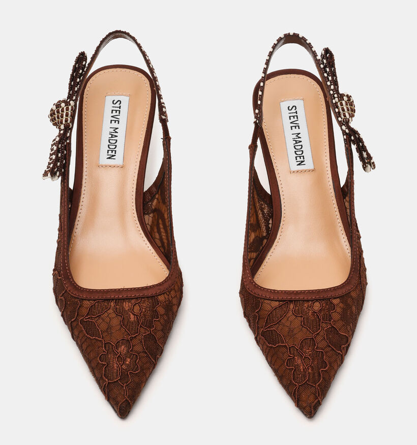 Steve Madden Ensemble Donkerbruine Slingback Heels voor dames (378172)