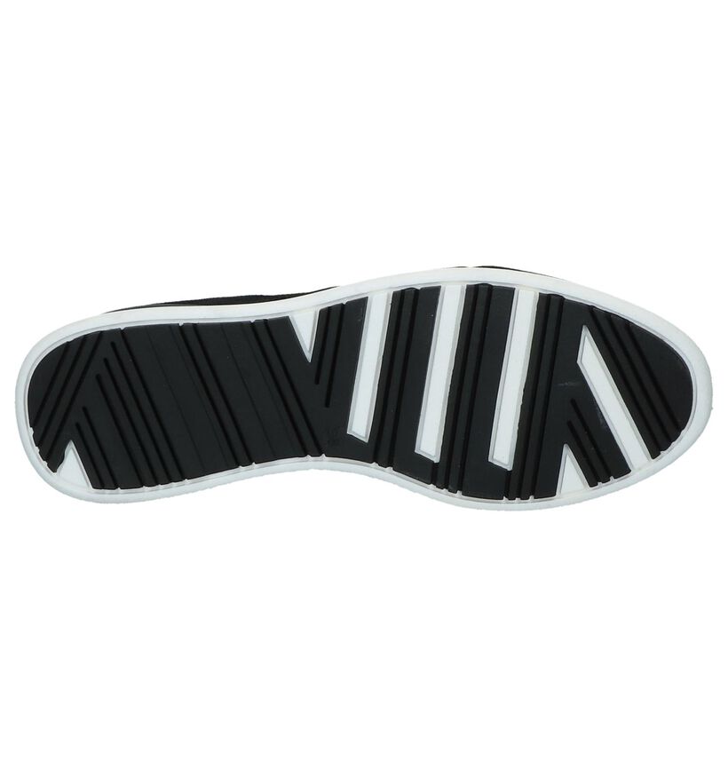 Hip Zwarte Slip-on Sneakers in leer (233962)
