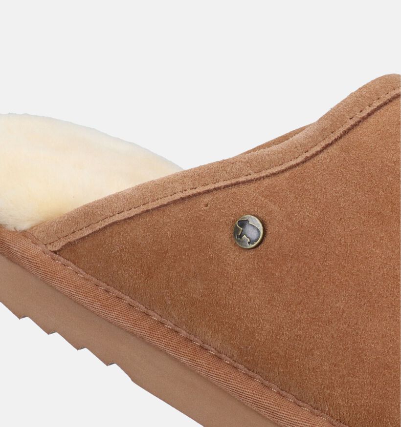 Warmbat Classic Cognac Wollen Pantoffels voor heren (330030)