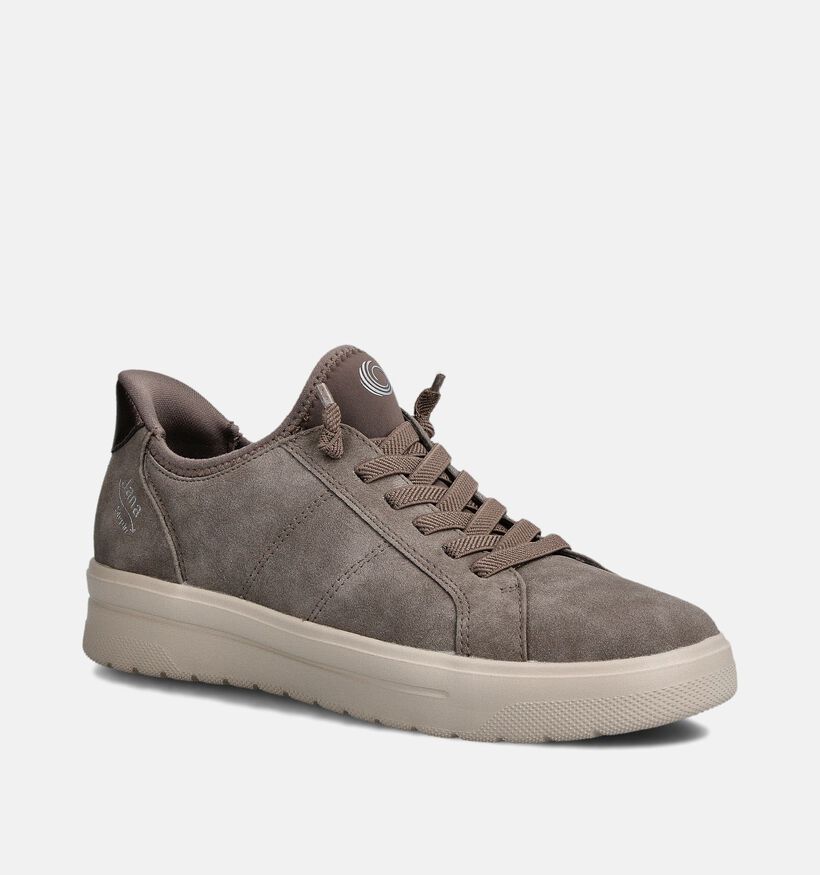 Jana Taupe Sneakers voor dames (360426) - geschikt voor steunzolen