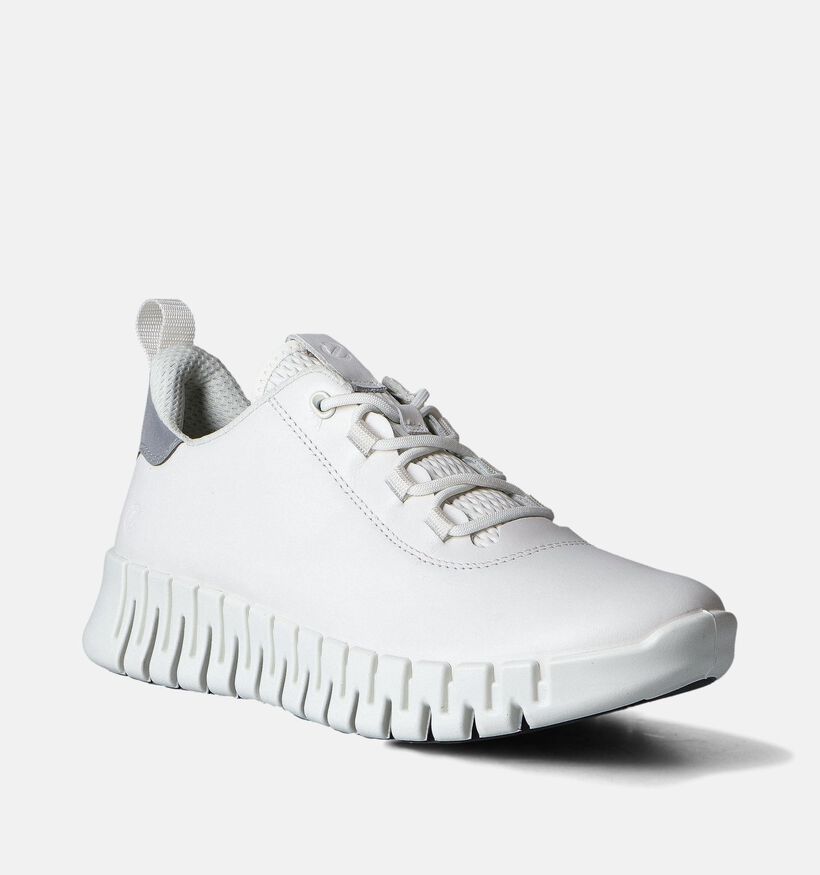 ECCO Gruuv Witte Veterschoenen voor dames (353340) - geschikt voor steunzolen