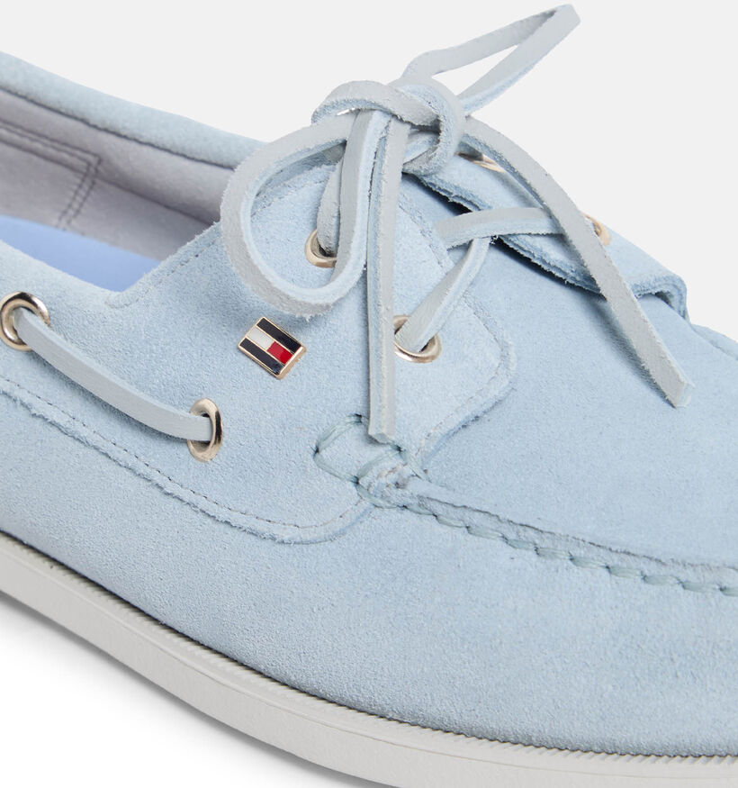 Tommy Hilfiger Suede Lichtblauwe Bootschoenen voor dames (368613)