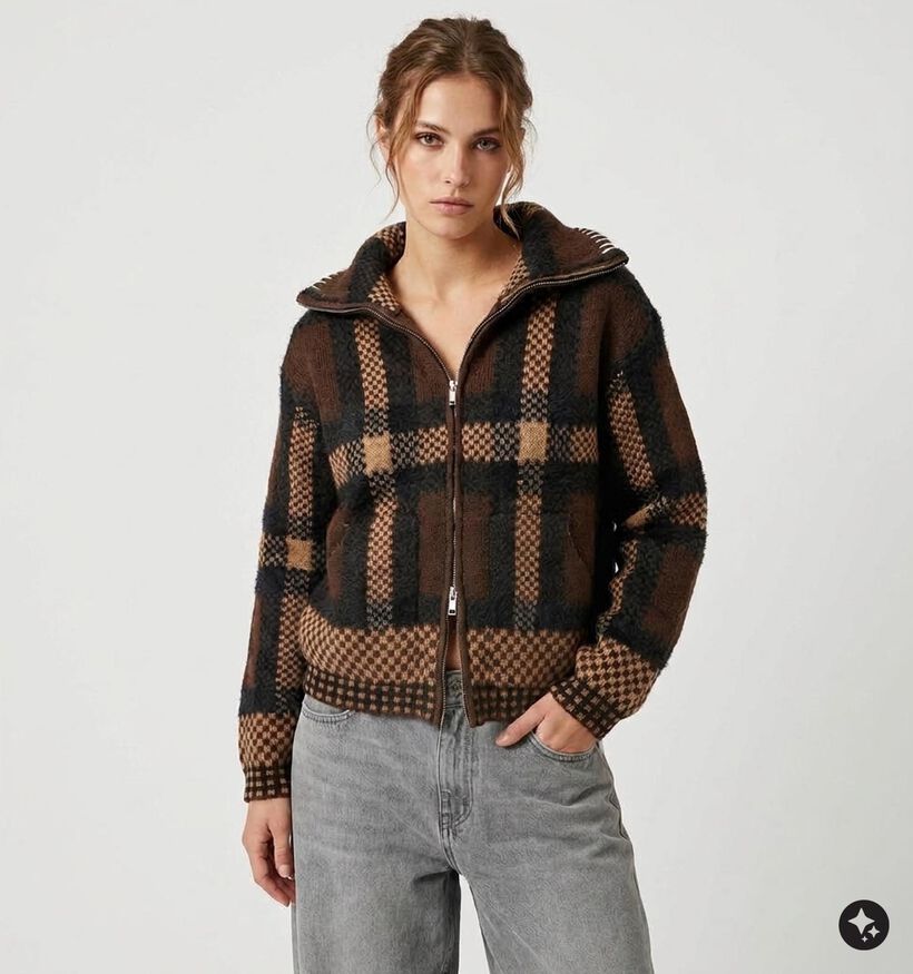 Orfeo Palomee Bruine Korte Jas voor dames (381632)