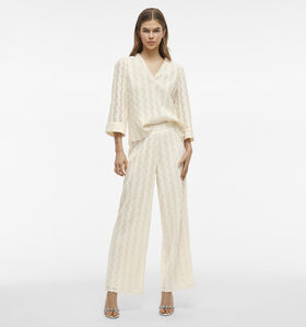 Vila Vilumena Beige Wijde broek voor dames (353026)