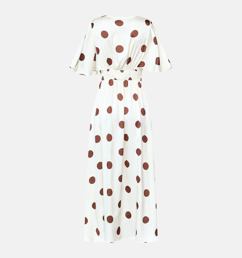Sisters Point Gisela Robe mi-longue en Blanc/Brun pour femmes (382248)