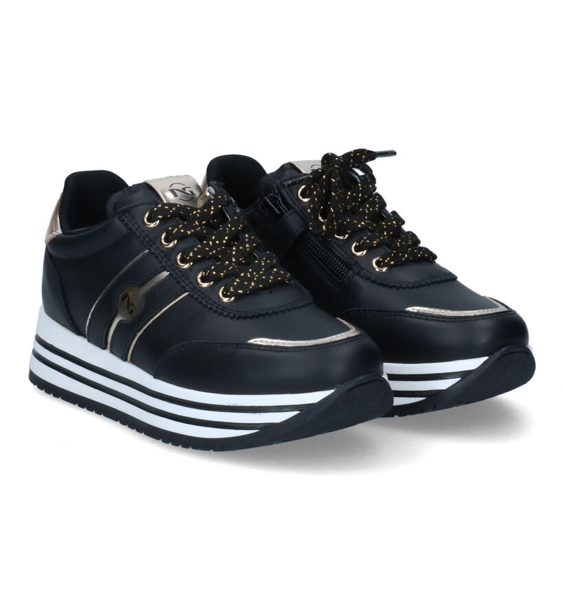 NeroGiardini Zwarte Sneakers voor meisjes (315935) - geschikt voor steunzolen