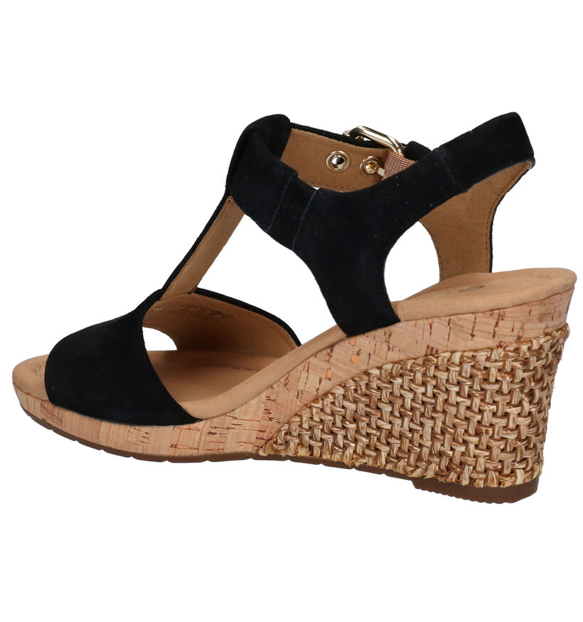 Gabor Zwarte Sandalen in nubuck (271749)