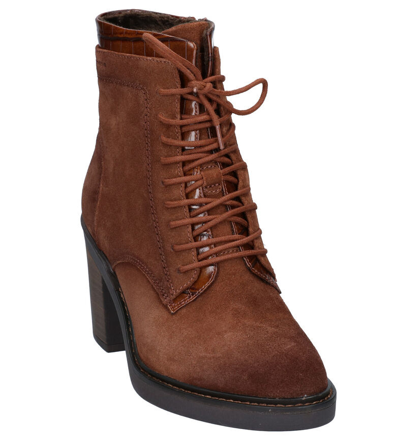 Tamaris TOUCH it Cognac Enkellaarzen in nubuck (280791)