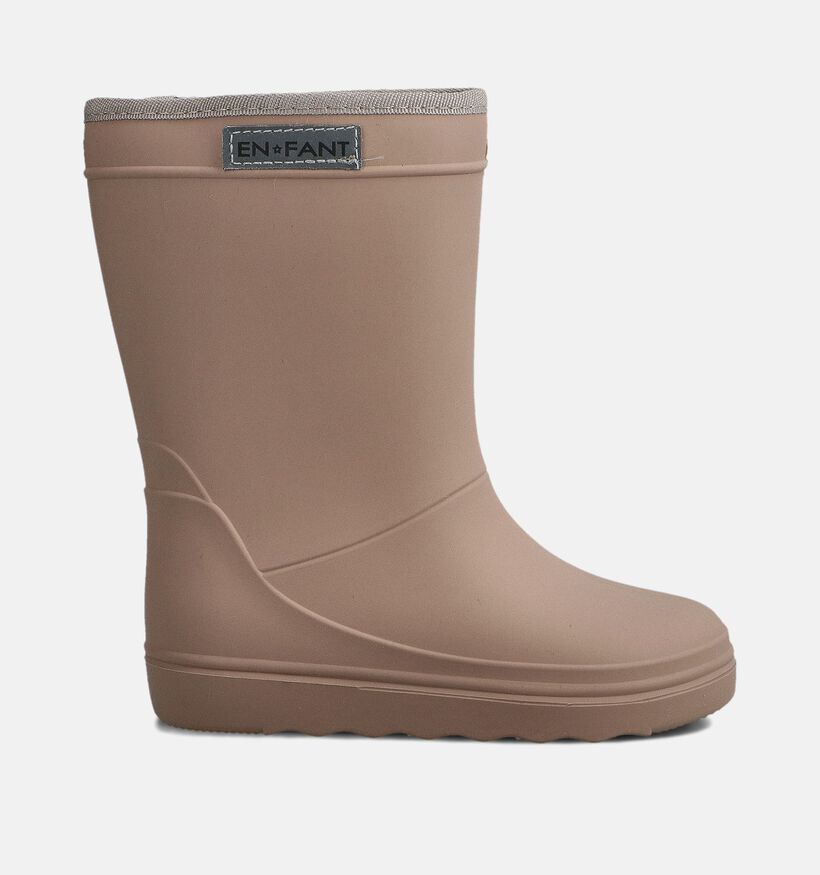 En Fant Portabella Beige Gevoerde Regenlaarzen voor jongens, meisjes (379540)