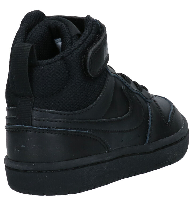 Nike Court Borough Zwarte Sneakers in kunstleer (293612)