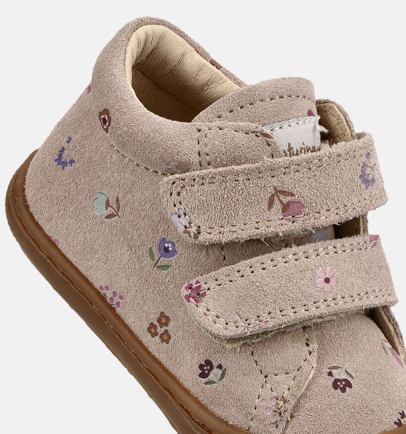 Naturino Cocoon Suede Donkerbeige Boots met Velcro voor meisjes (380140) - geschikt voor steunzolen