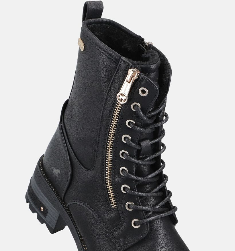 Mustang Zwarte Veterboots Mustang Zwarte Veterboots voor dames (363704)
