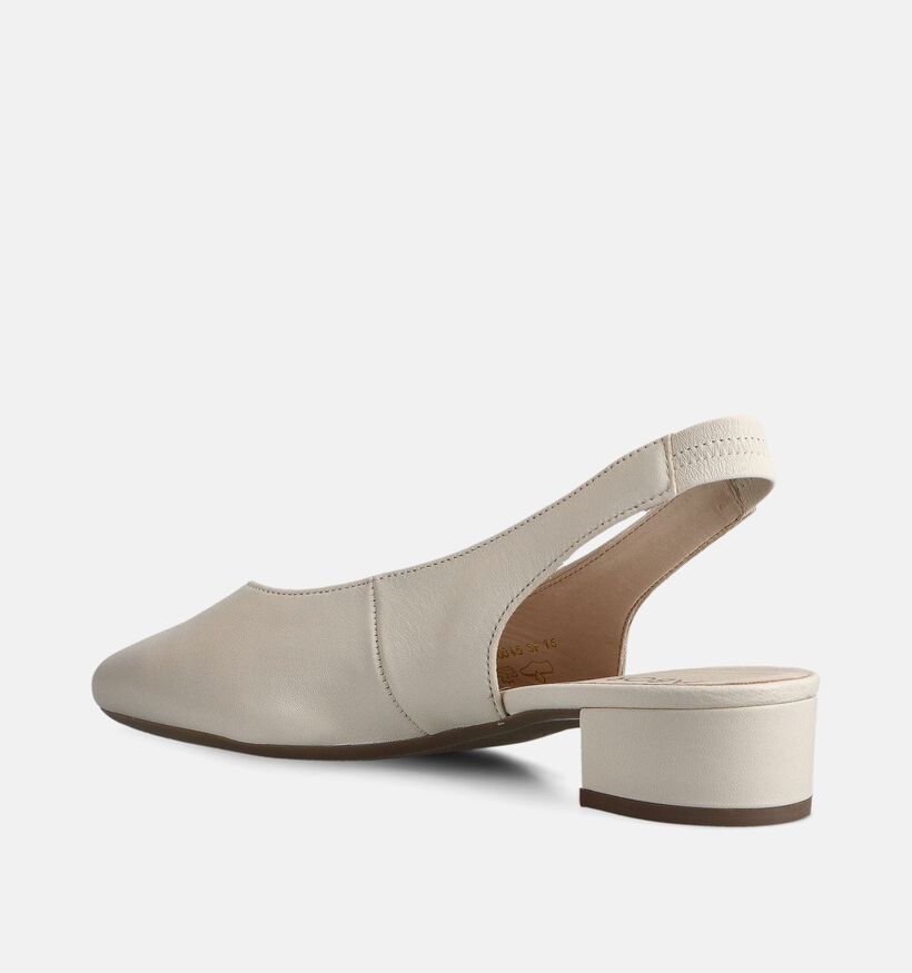 Gabor Escarpins slingback en Ecru pour femmes (371106)