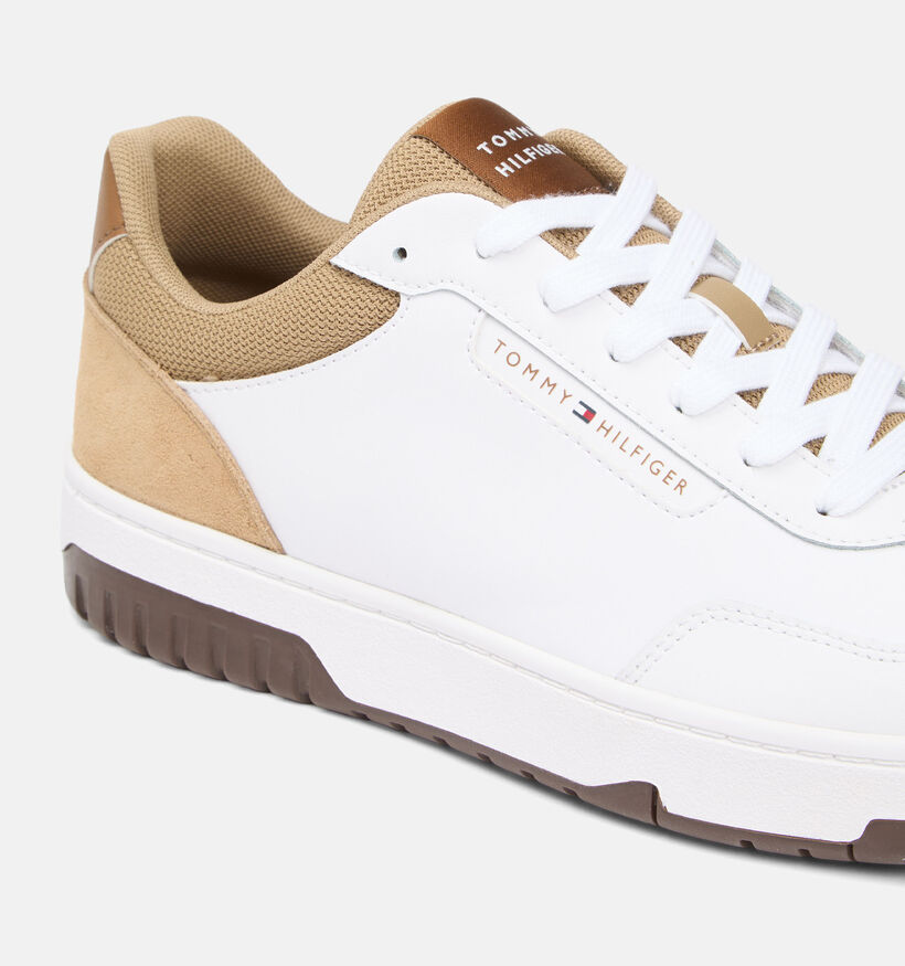 Tommy Hilfiger Basket Core Lite Chaussures &agrave; lacets en Blanc pour hommes (366170) - pour semelles orthop&eacute;diques