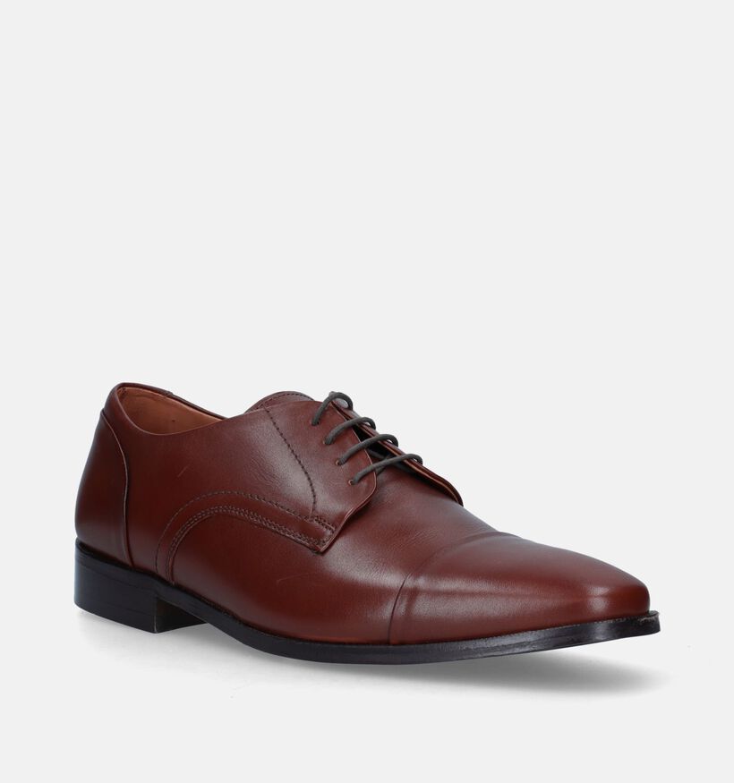 Ambiorix Basco Li Cognac Veterschoenen voor heren (327731) - geschikt voor steunzolen