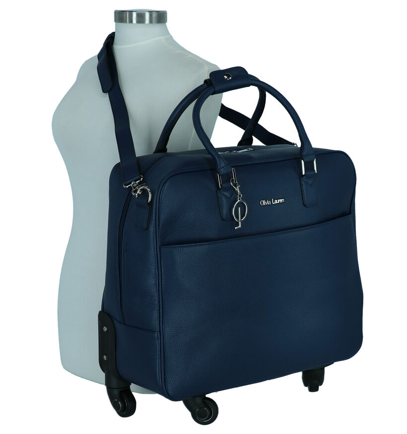 Olivia Lauren Anna Sac à roulettes en Bleu en simili cuir (284329)