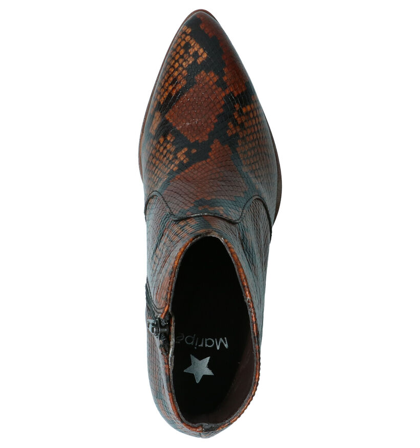 Maripé Bottines à talons en Brun clair en verni (259305)
