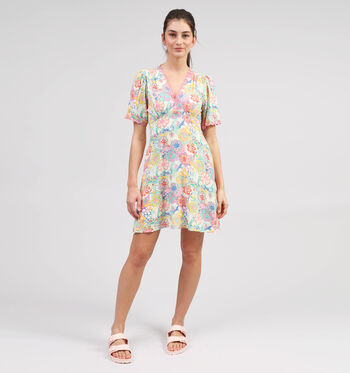 Robe courte beige