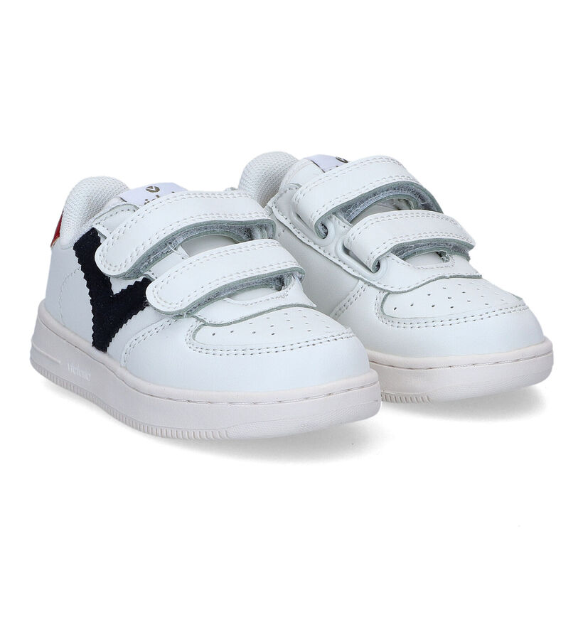 Victoria Witte Velcroschoenen voor jongens (347121)