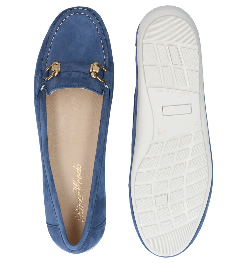 River Woods Mocassins en Bleu foncé en daim (289206)