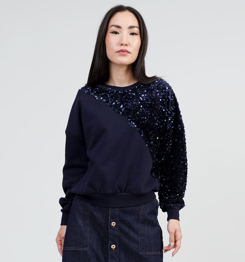 Pieces Nancy Sweatshirt en Bleu pour femmes (348371)