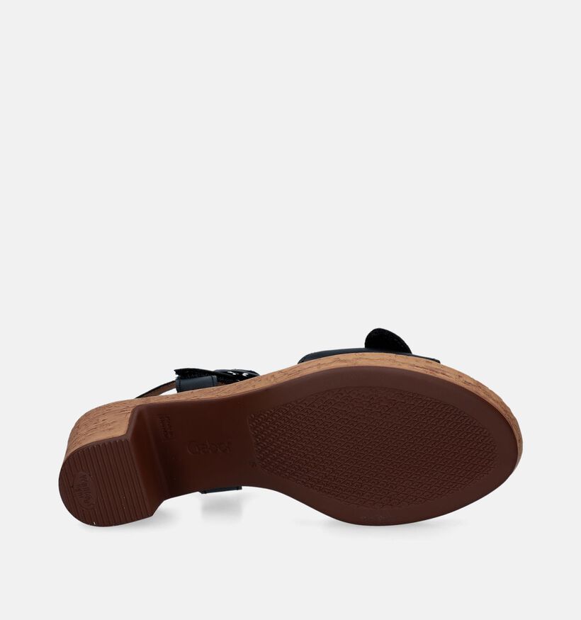 Gabor Best Fitting Sandales avec talon carré en Noir pour femmes (339339)