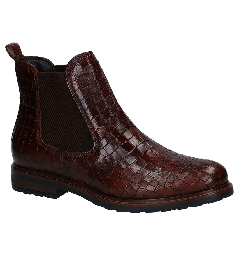 Tamaris Chelsea Boots en Brun en cuir (297012)