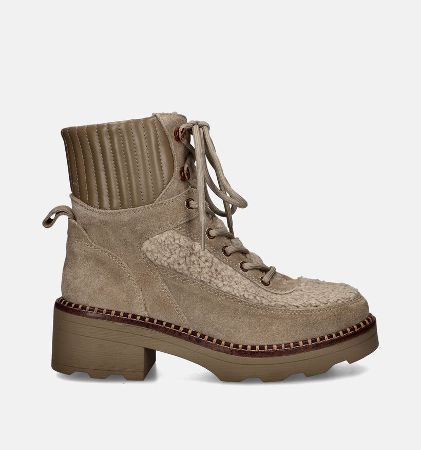 Signatur Boots à lacets en Beige pour femmes (347886)