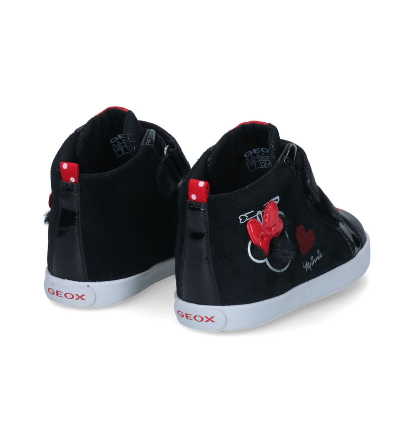 Geox Kilwi Zwarte Babyschoentjes Disney Minnie Mouse in leer (317590)