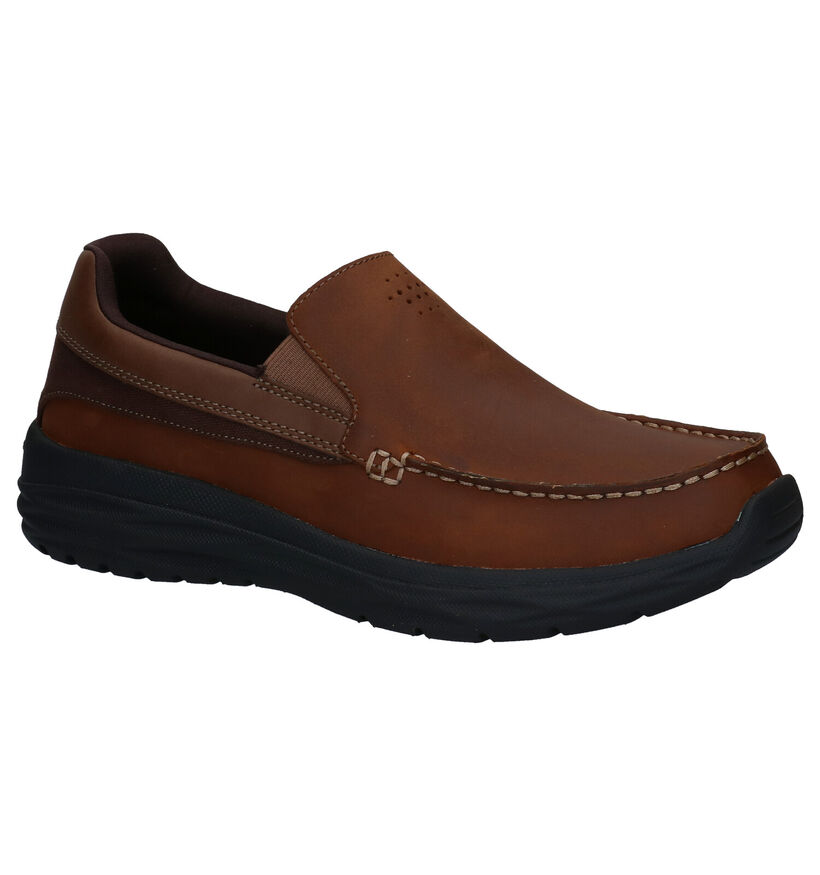 Skechers Chaussures slip-on en Brun clair en nubuck (277909)