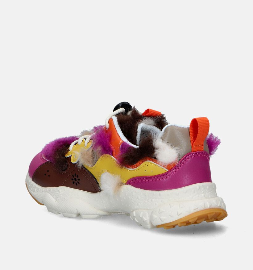 Naturino x Flower Mountain Yamano Bruine Sneakers voor meisjes (349004) - geschikt voor steunzolen