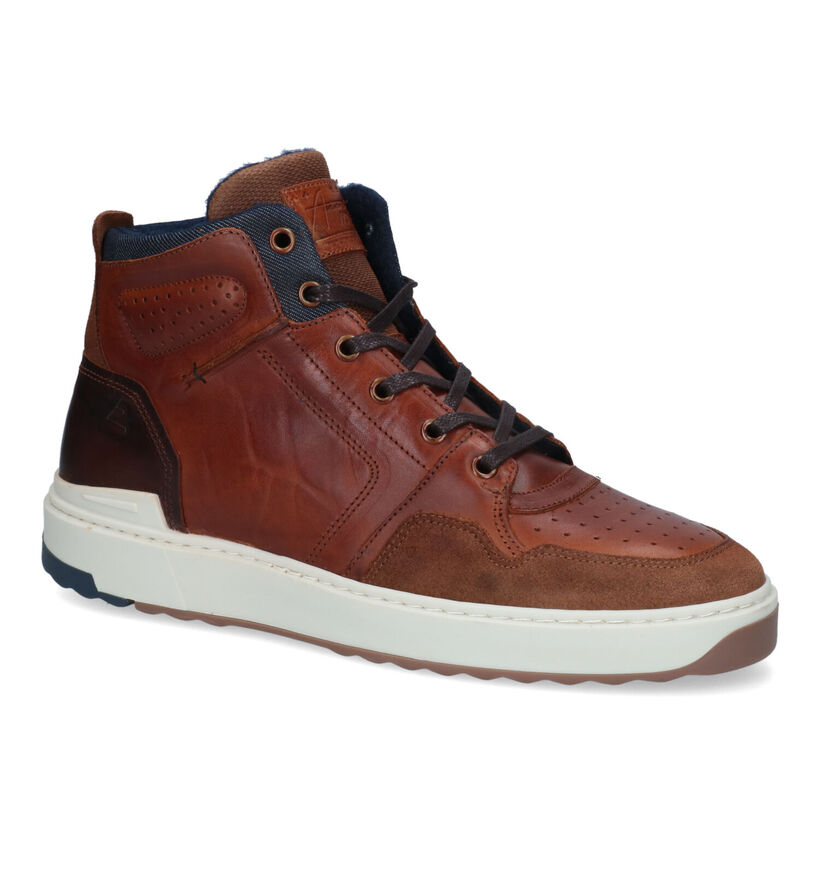 Bullboxer Chaussures hautes en Cognac pour hommes (313095) - pour semelles orthopédiques