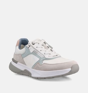 Gabor Rollingsoft Sneakers Wit/Blauw/Roze