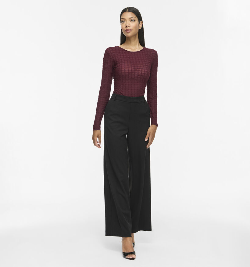 Vila Mirani Bordeaux T-shirt met Lange Mouwen voor dames (379738)