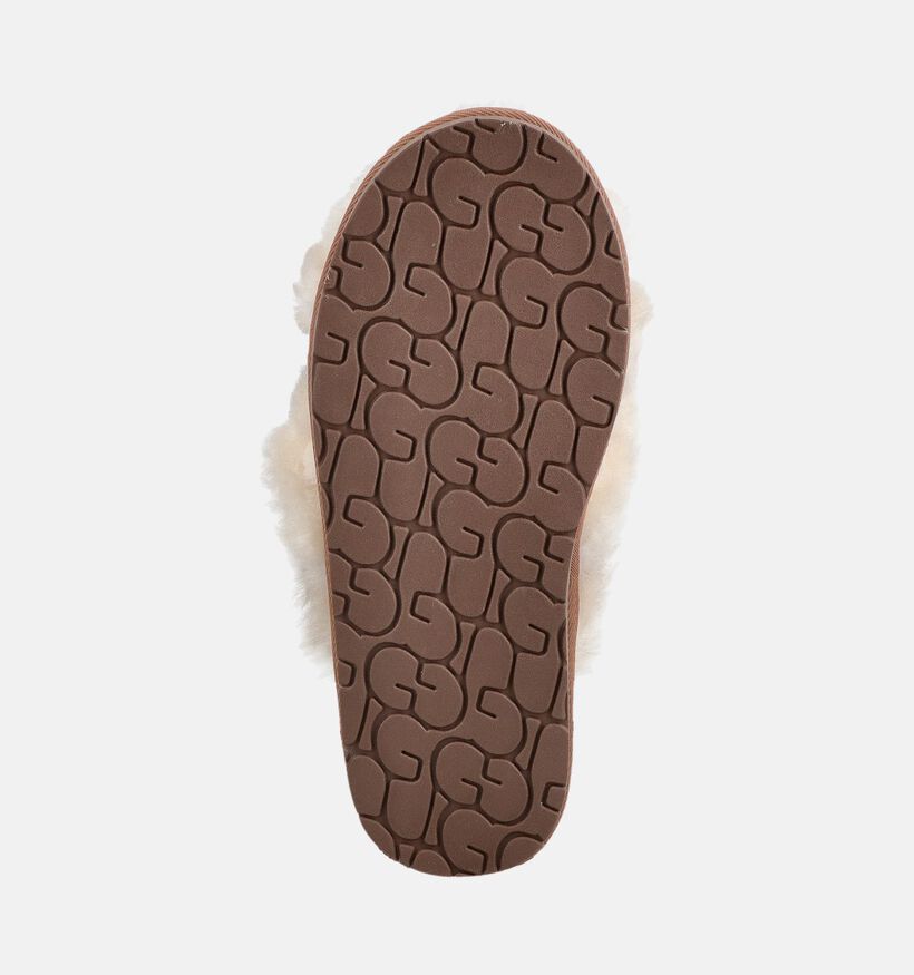 Laurent David Criss Cross Ecru/Cognac Pantoffels voor dames (382390)