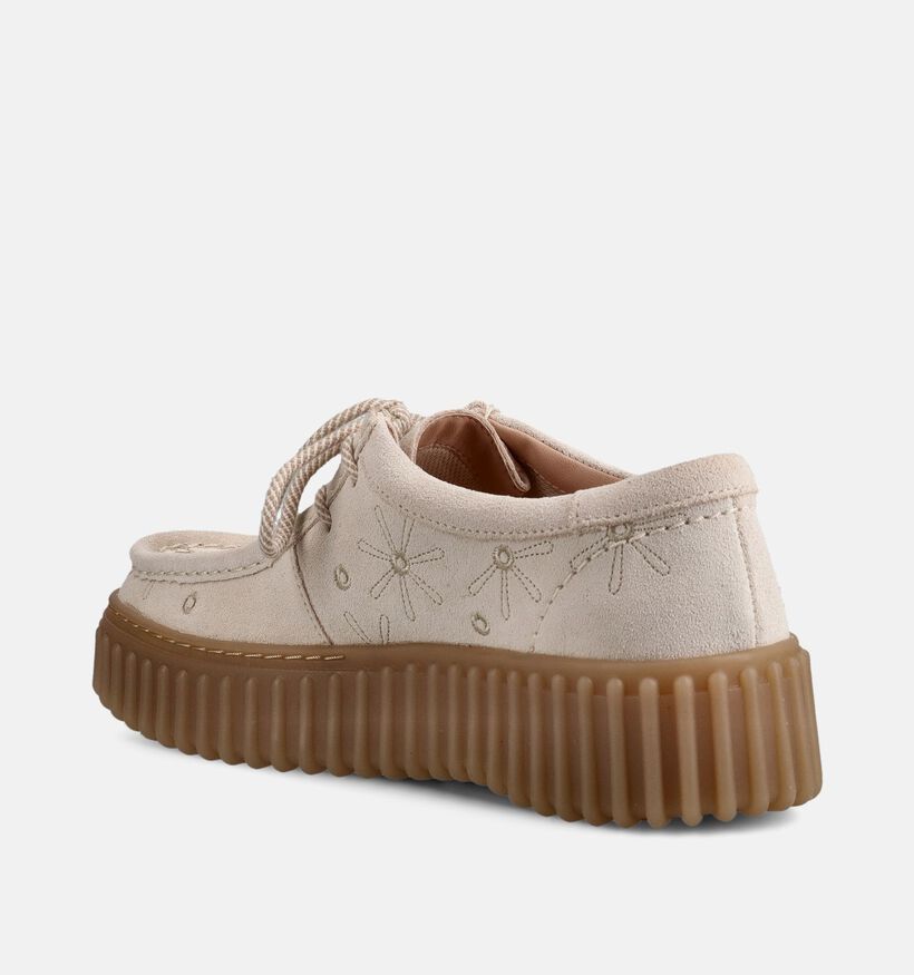 Clarks Torhill Bee Chaussures &agrave; lacets en &Eacute;cru pour femmes (370558) - pour semelles orthop&eacute;diques