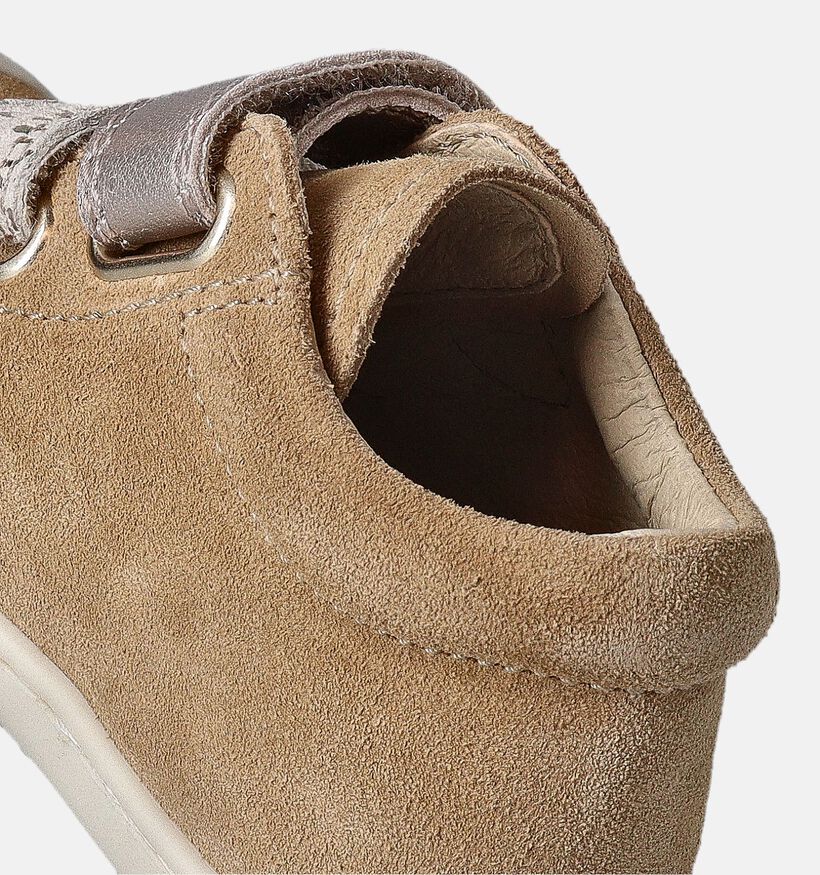 Naturino Corkel Suede Beige Babyschoentjes voor meisjes (359962) - geschikt voor steunzolen
