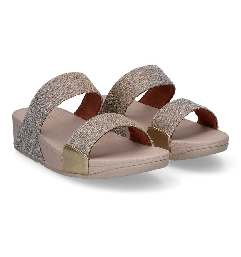 FitFlop Lulu Geo Glitz Zwarte Slippers in stof (304821)