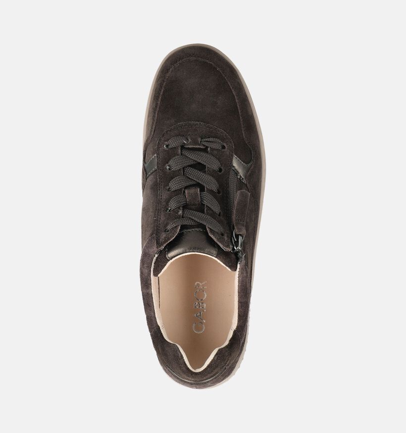 Gabor Donkerbruine Sneakers voor dames (380042) - geschikt voor steunzolen