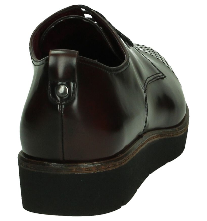 Tamaris Chaussures à lacets en Bordeaux en simili cuir (180038)