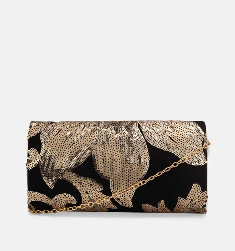 Bulaggie Flower Zwarte Clutch Bulaggi Flower Zwarte/Gouden Clutch voor dames (364791)