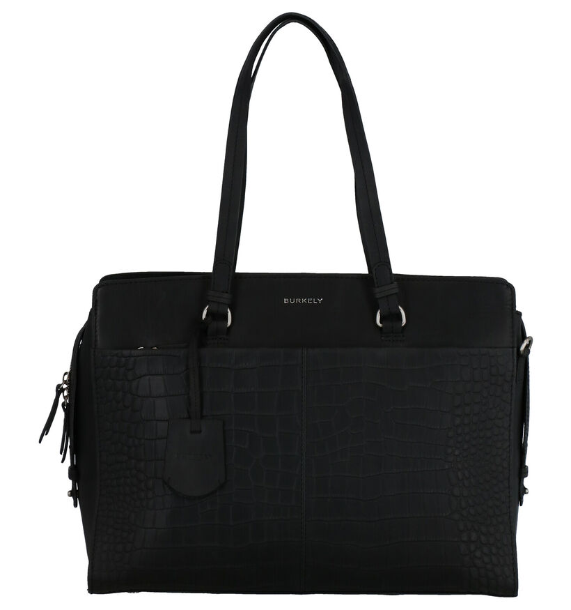 Burkely Croco Cody Zwarte Laptoptas in leer (273370)