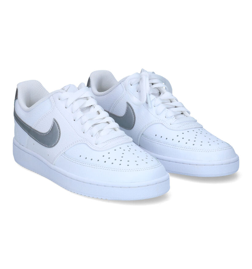 Nike Court Vision Baskets en Blanc pour femmes (316792) - pour semelles orthopédiques