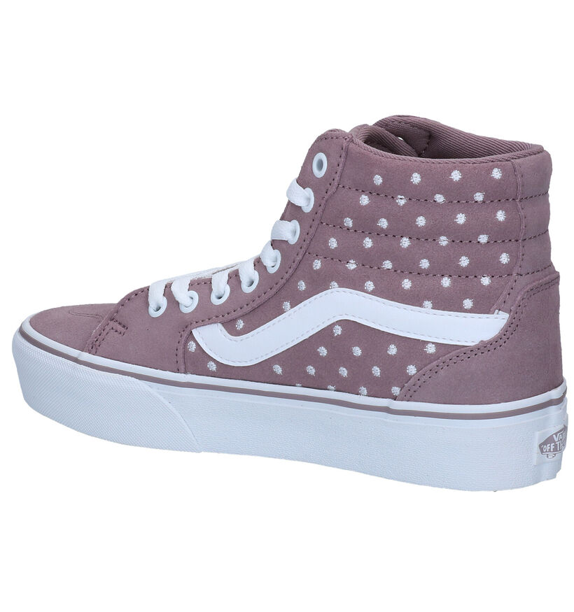 Vans Filmore Hi Platform Roze Sneakers in daim (294279)