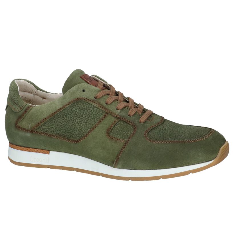 Braend Chaussures à lacets en Vert kaki en nubuck (247742)