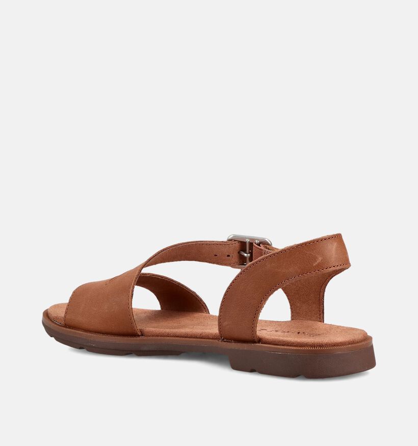 Timberland Calista Bay Backstrap Sandales plates en Cognac pour femmes (369106)