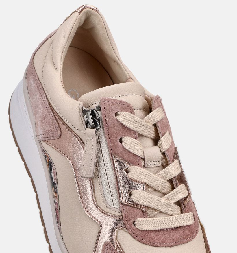 Gabor Beige Sneakers voor dames (371146) - geschikt voor steunzolen