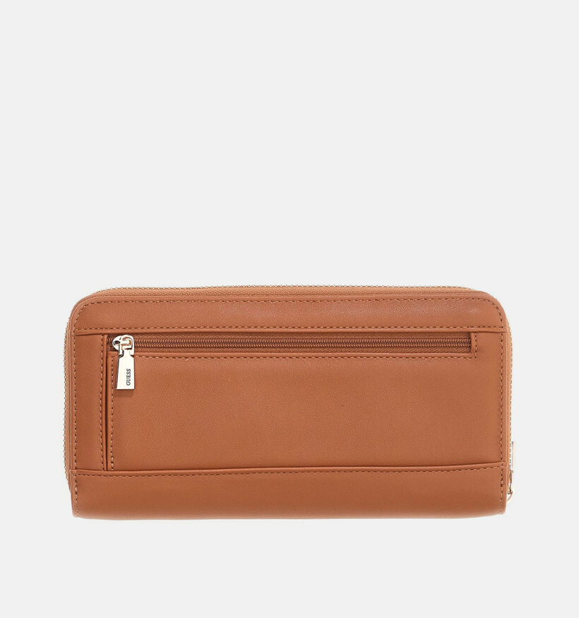 Guess Coleen Porte-monnaie zipp&eacute; en Cognac pour femmes (375928)