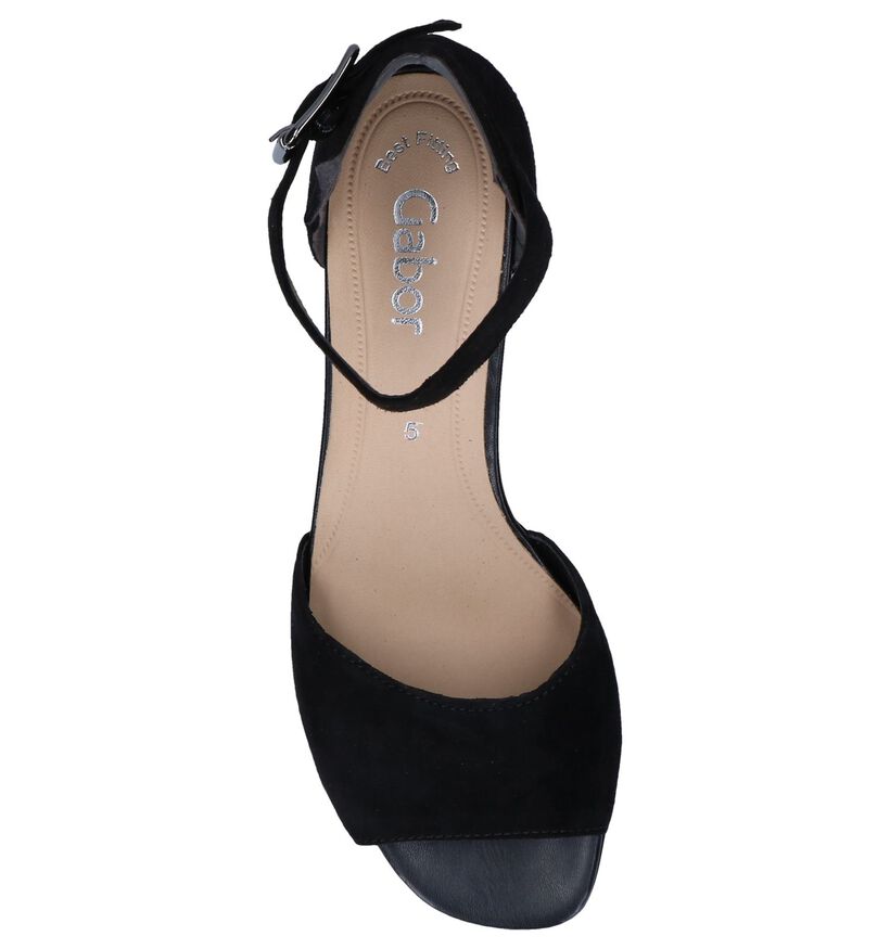 Best Fitting Sandales à talons en Noir en daim (248485)